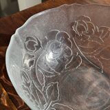 Vintage salad bowl with stylised rose pattern D23 H10