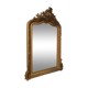 Golden mirror with bevelled ice pediment in Regency style