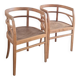 Pair of chairs in the style of antique armchairs circa 1940 - engraved seat.