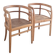 Pair of chairs in the style of antique armchairs circa 1940 - engraved seat.