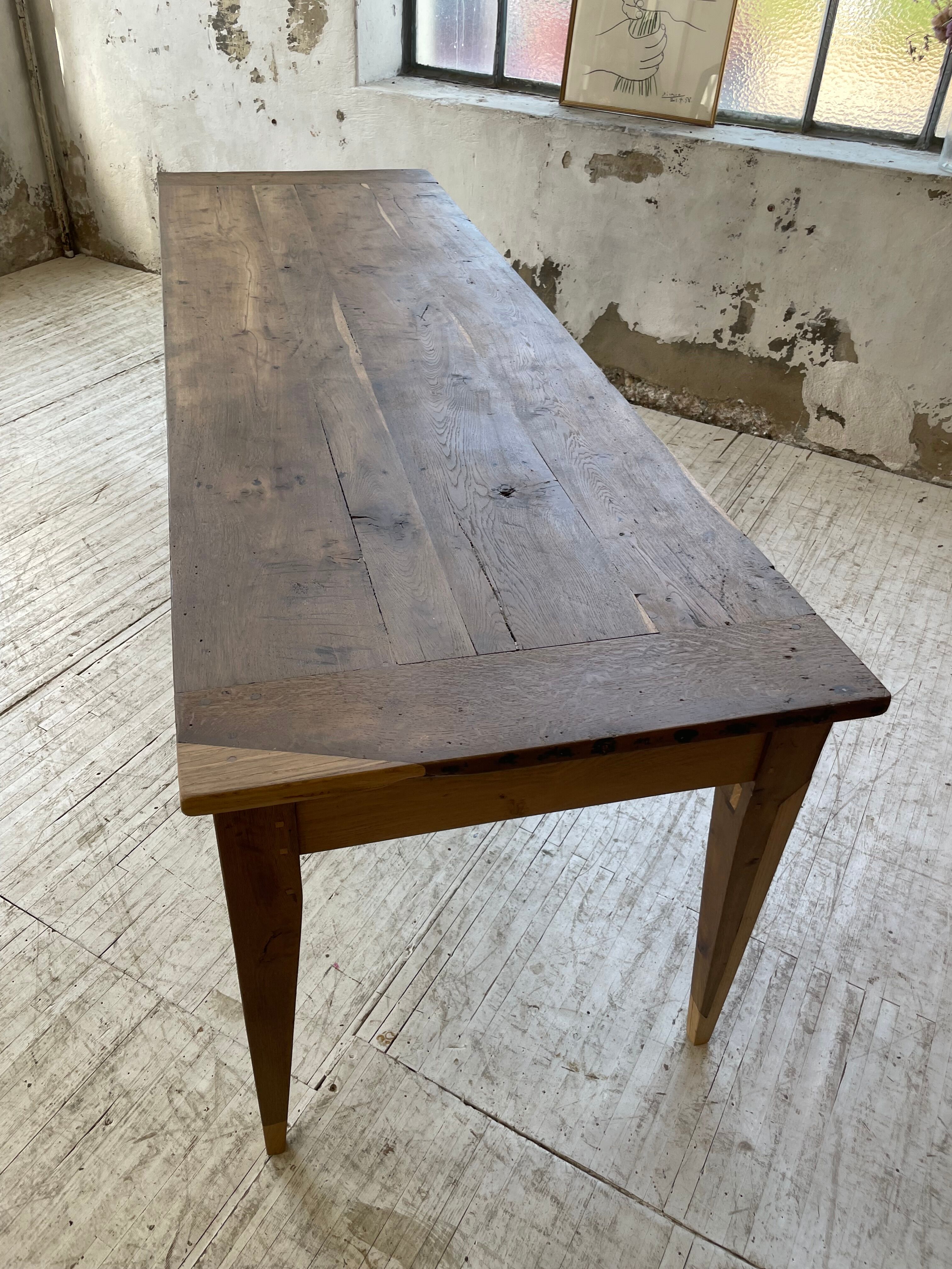 Oak farmhouse table