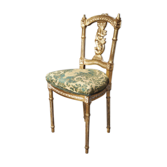 Napoleon III style chair golden patina