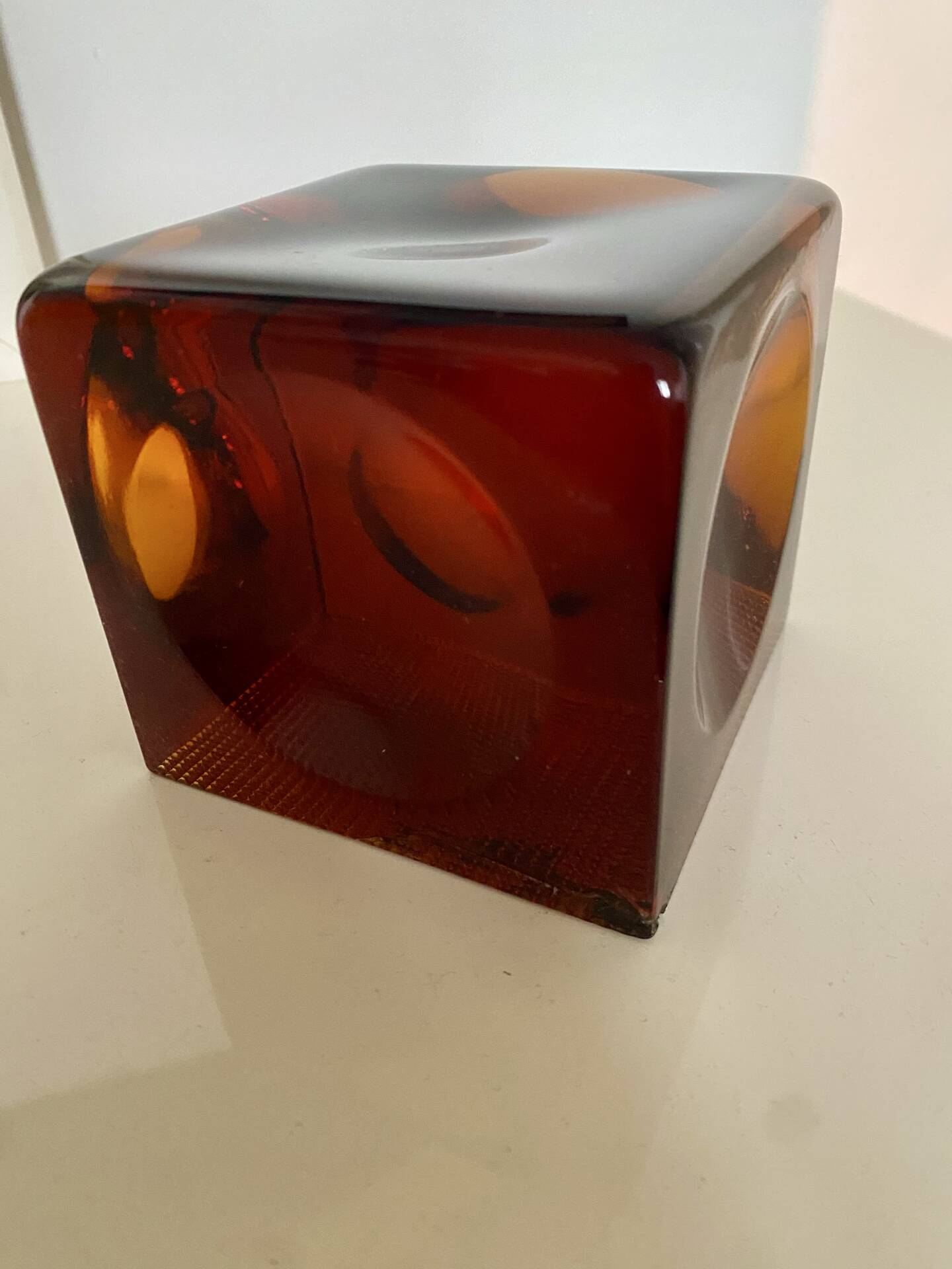 Table lamp in glass and brass 1950s/60s