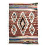 Large Woll Kilim Rug, Red Vintage Turkish kilim carpet 260x360 cm