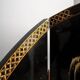 Chinese export black lacquer and mother-of-pearl folding screen, mid-20th century