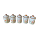 5 vintage spice pots