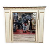 Miroir de boiserie Louis XVI réalisé au XIXeme siècle