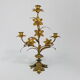 Candlestick church in bronze gold flower pattern floral lily flower