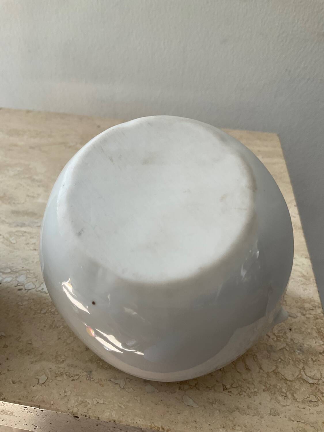 Duo of porcelain apple soliflores