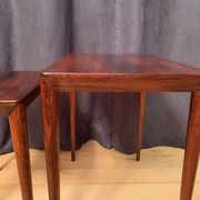 Pair of rosewood tables 64 B, designed by Erik Riisager Hansen, Haslev Møbelsnedkeri, Denmark, 196