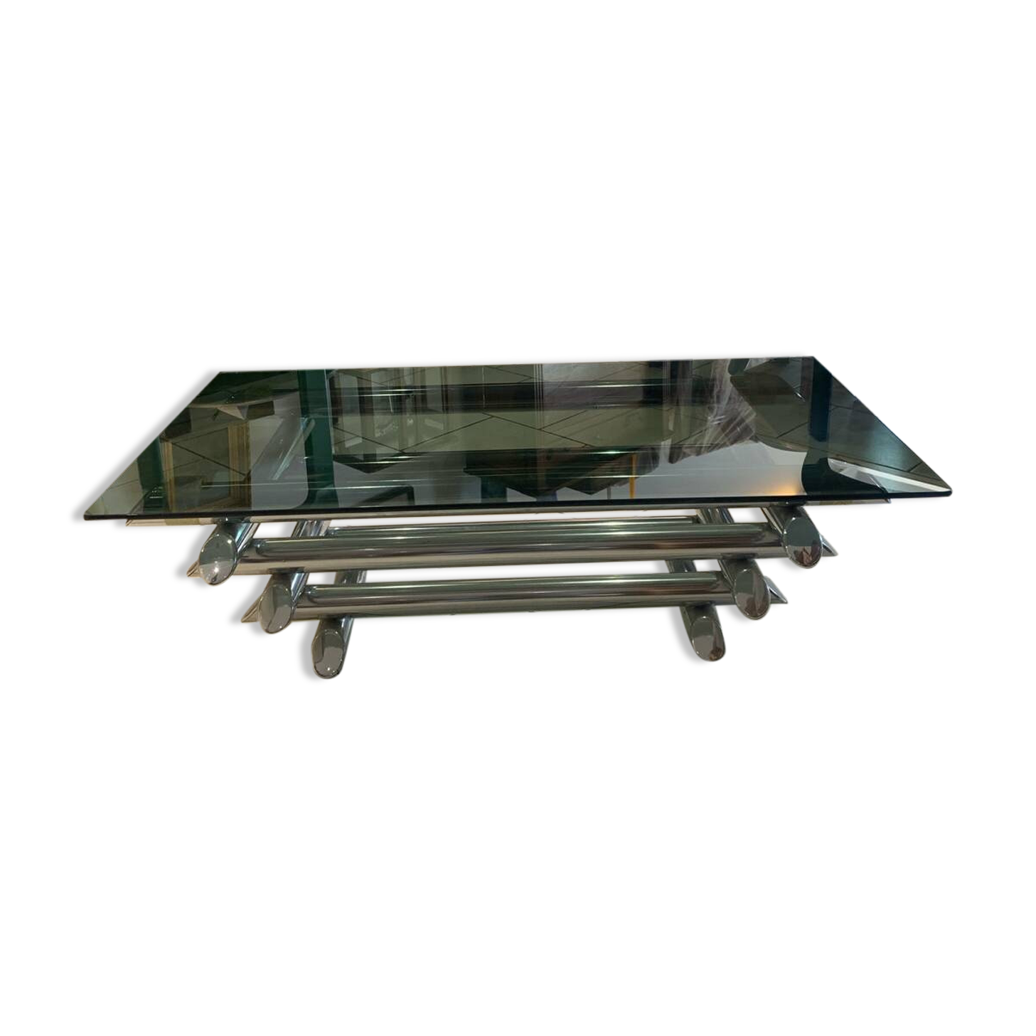 Table basse space age vintage circa 1970