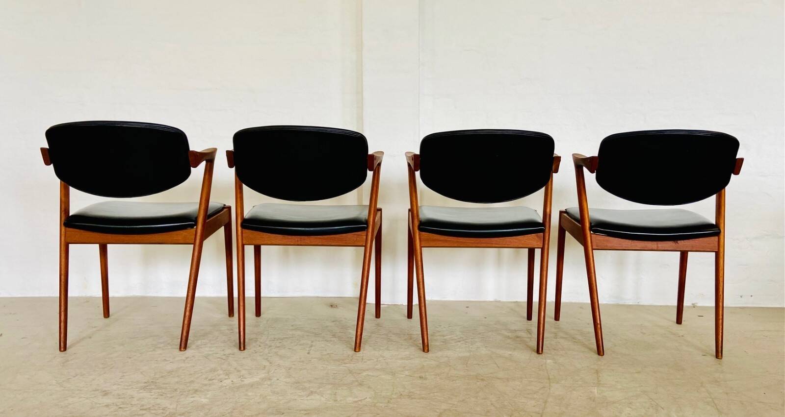 Danish vintage Kai Kristiansen model 42 chairs for Schou Andersens Møbelabrik