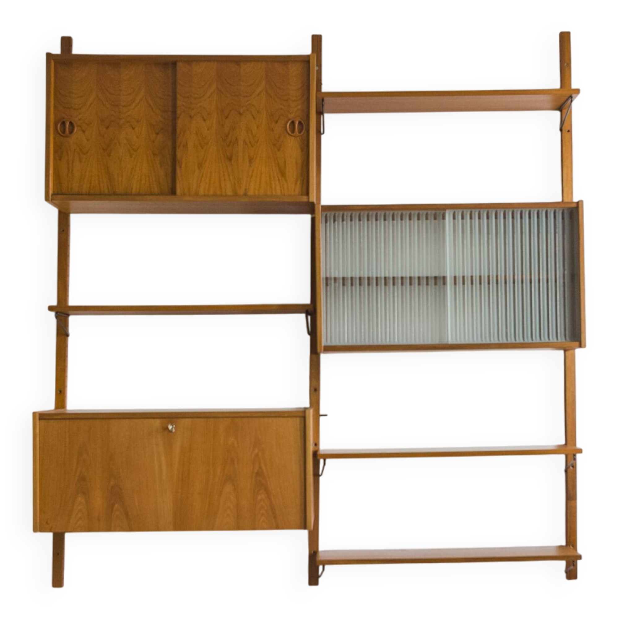 Mid-Century Modern Teak Wall Unit attributed to Kurt Østervig, 1960