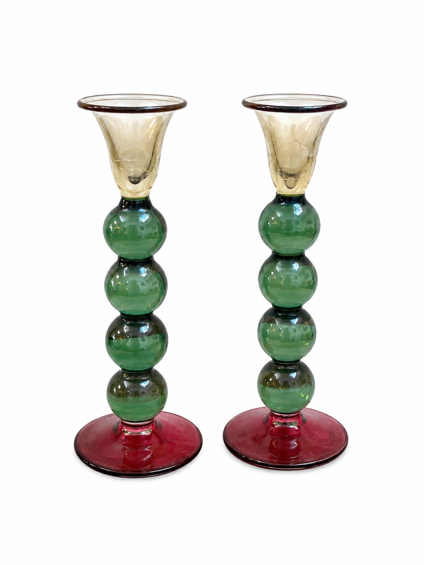 Pair of Murano candlesticks