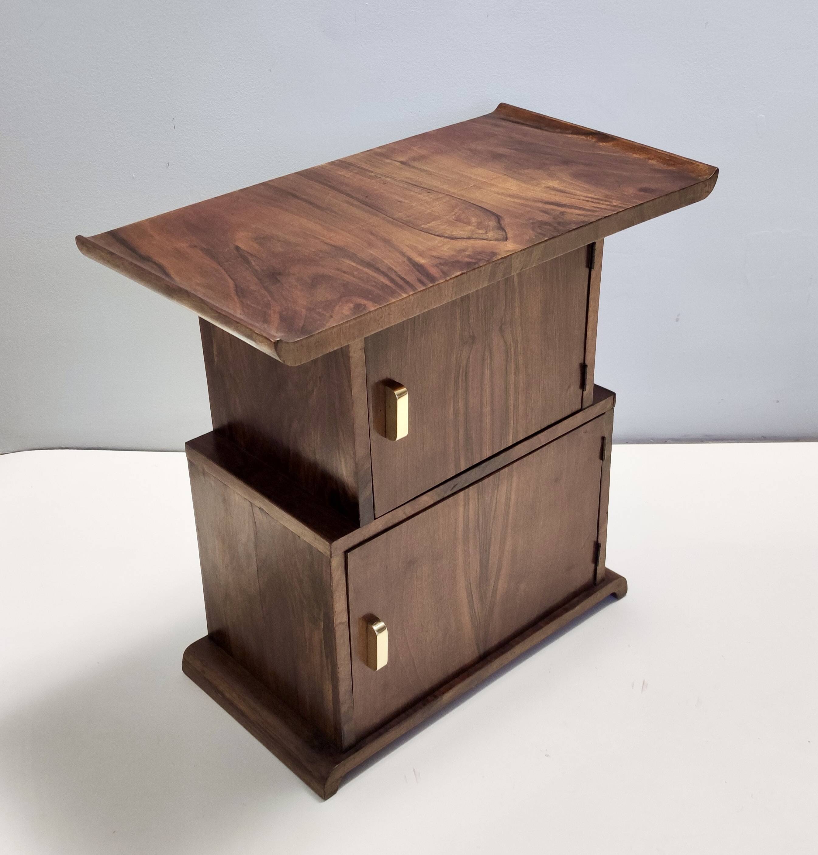 Black Walnut Divider Cabinet in the style of Emilio Lancia, Italy