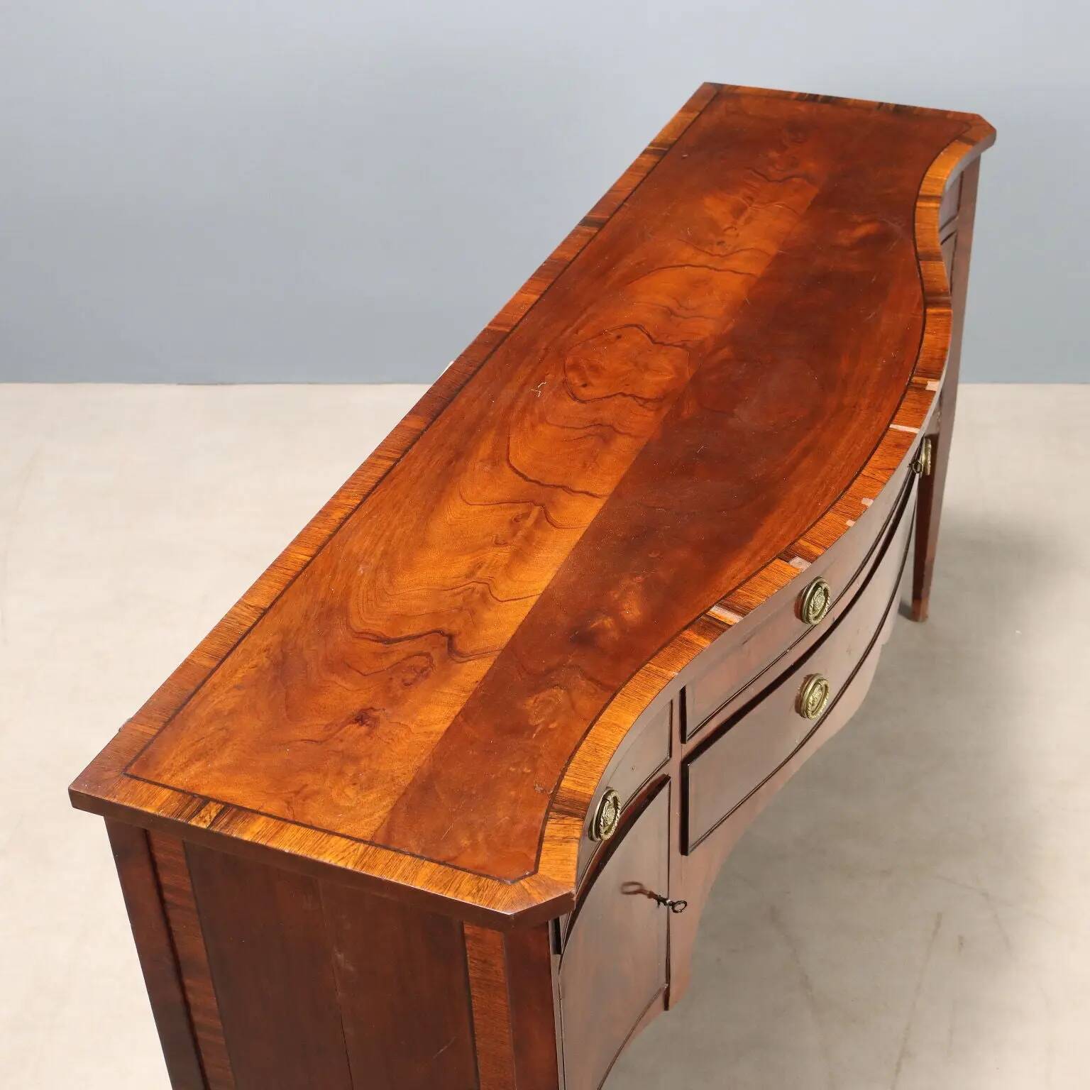 Antique mahogany sideboard with drawers, Italy, late 19th century.