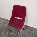 Swivel red desk chair 1970s