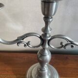 Pewter candle holder