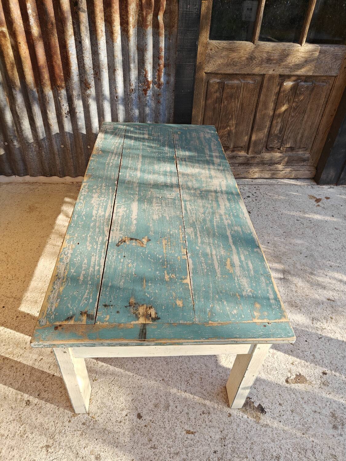 Patinated country coffee table