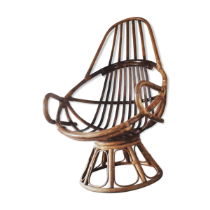 fauteuil vintage en rotin