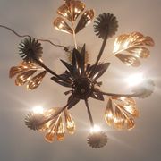 70s metal chandelier