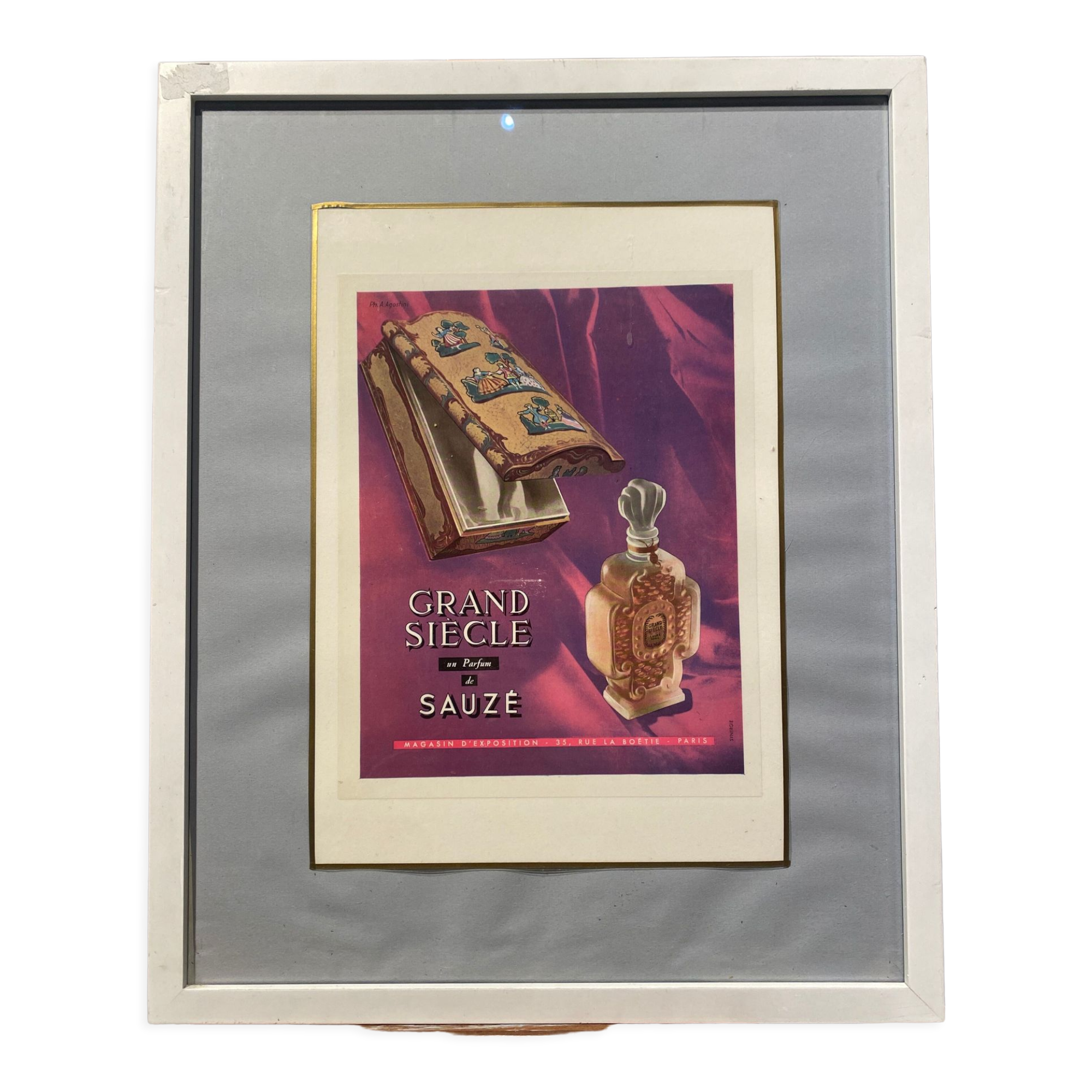 Framed edition for the perfume grand sciscle , sauze.