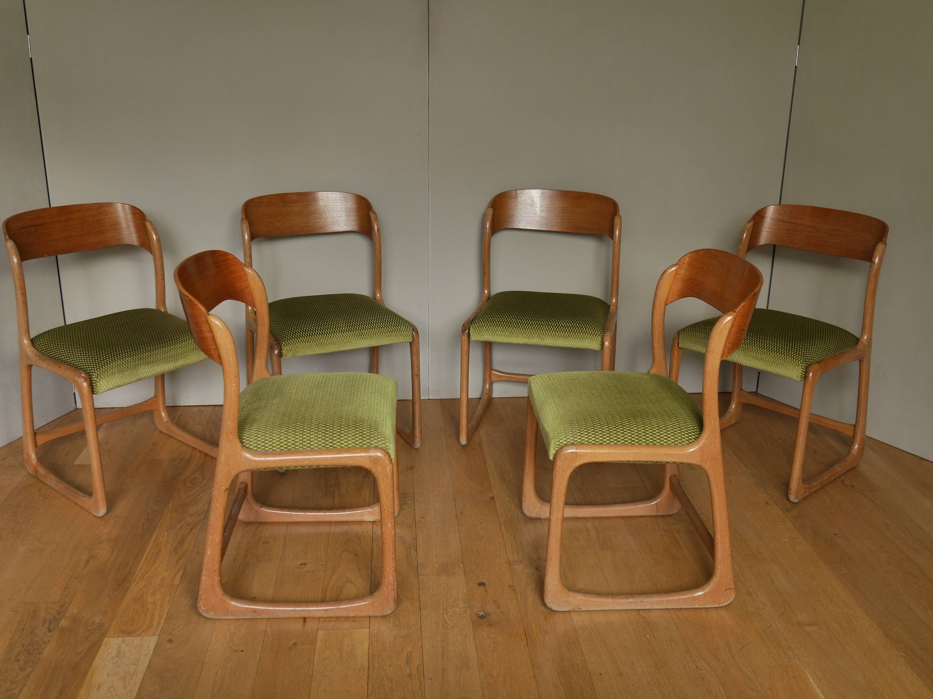 6 chairs slebaumann of the years 60