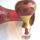 Small carafe Napoleon III red and gold Baccarat crystal, vine decoration