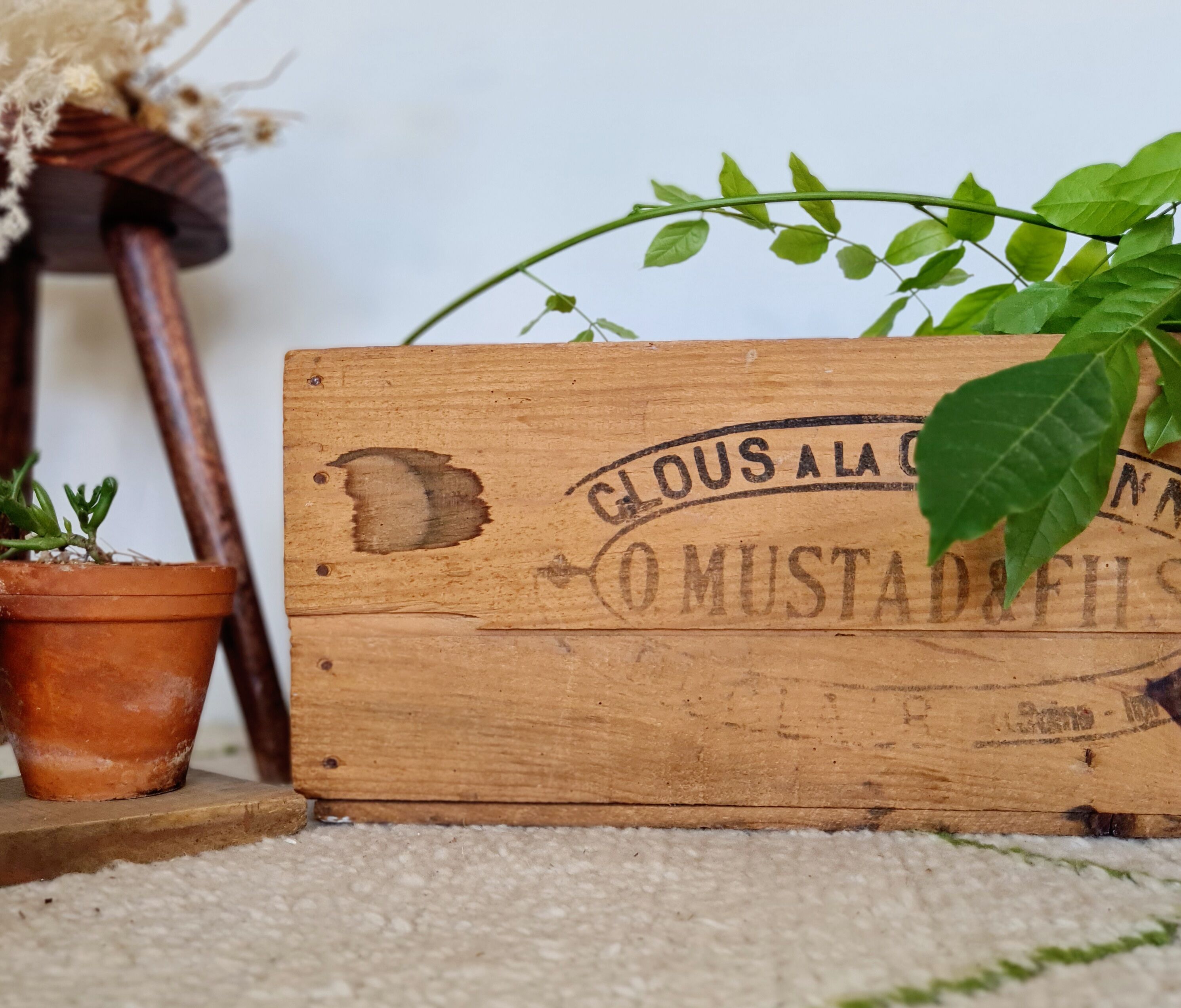 Old wooden box