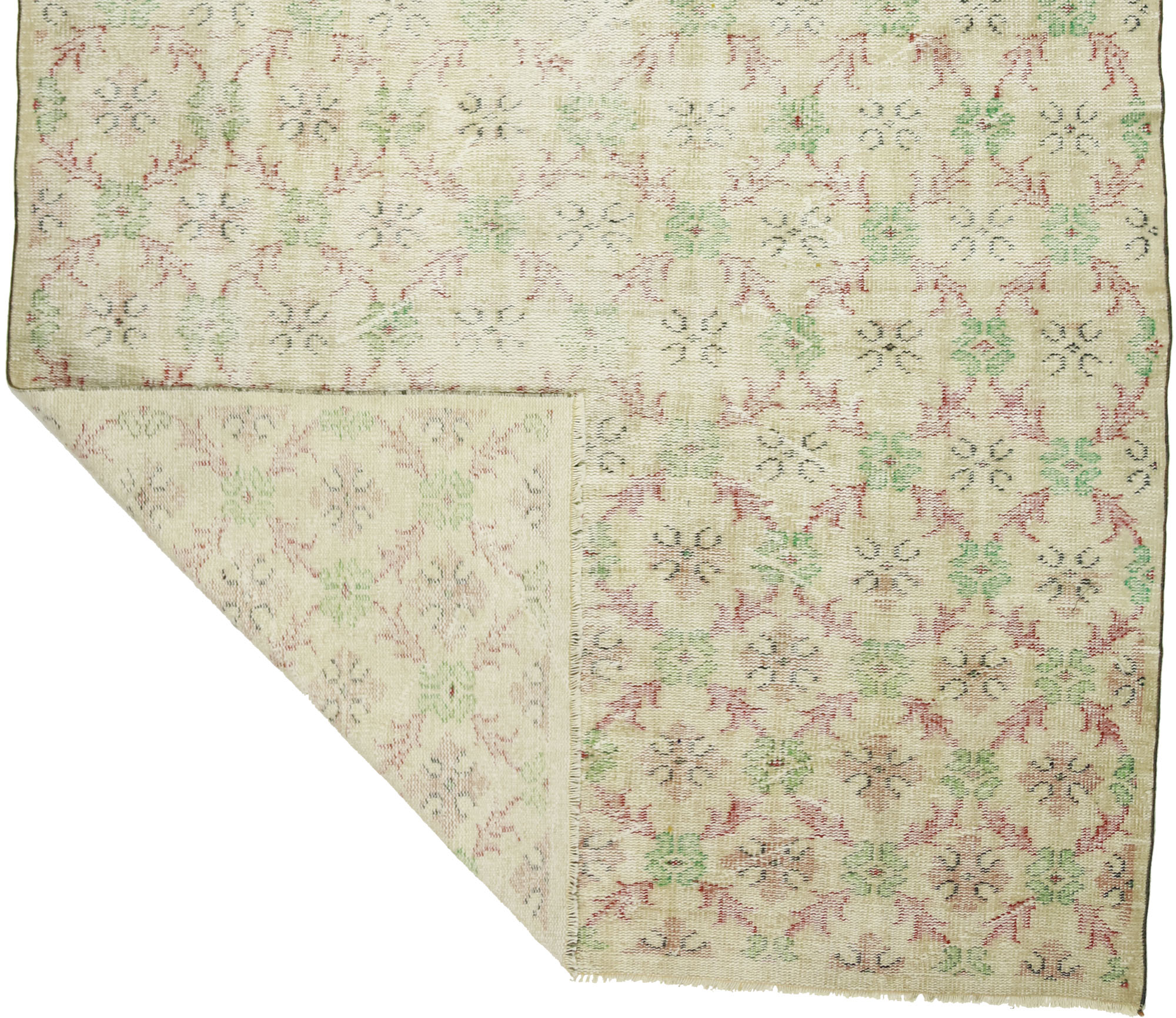 Anatolian handmade vintage rug 268 cm x 182 cm