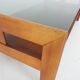 Mid-century coffee table with smoked glass, The Netherlands 1960's