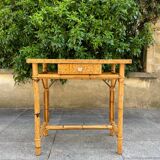 Console in cork and rattan