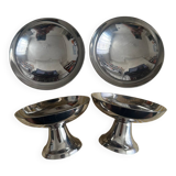 Vintage stainless steel ice cream cups