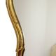 French Baroque-style gold-leaf gilded mirror with crest, 71 cm
