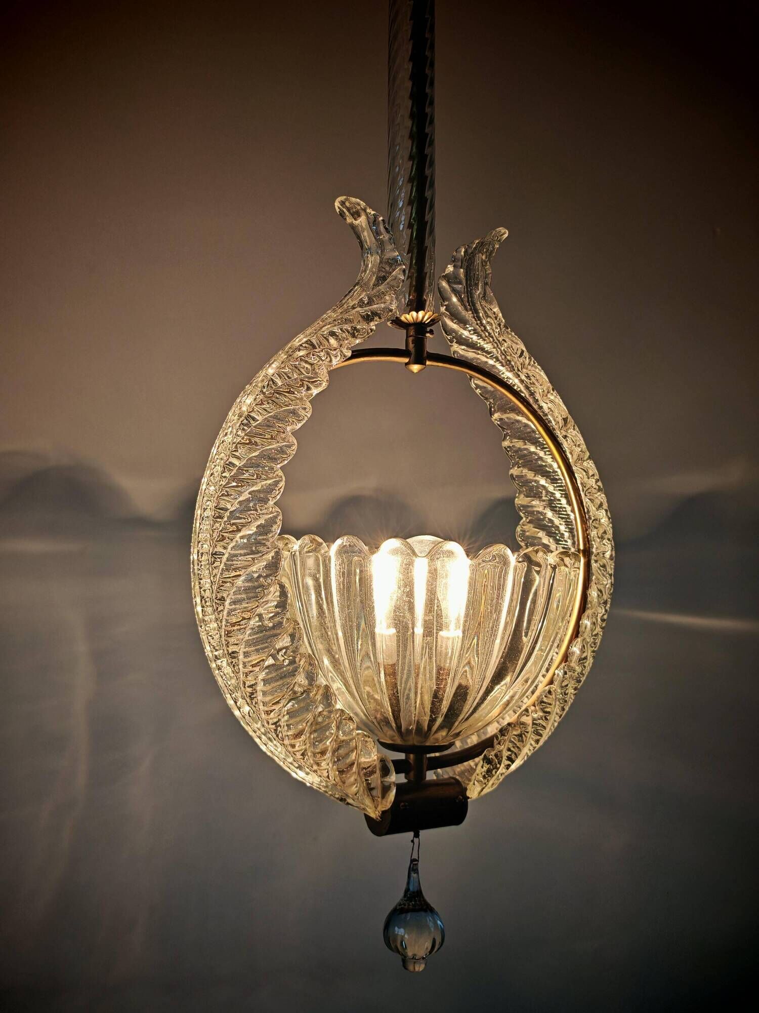 Art Deco Murano Glass Chandelier by Barovier and Toso