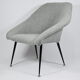 Fauteuil Eva, restauré, années 1960, gris