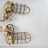 Nautical Ship Marine Solid Brass Passageway Bulkhead Light With Junction Box With Wire