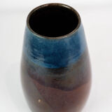 Ceramic vase with blue and brown glaze by an unknown Danish artist