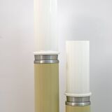 Space Age Opaline Glass and Lacquered Metal Cylinders Floor Lamp, 1970s