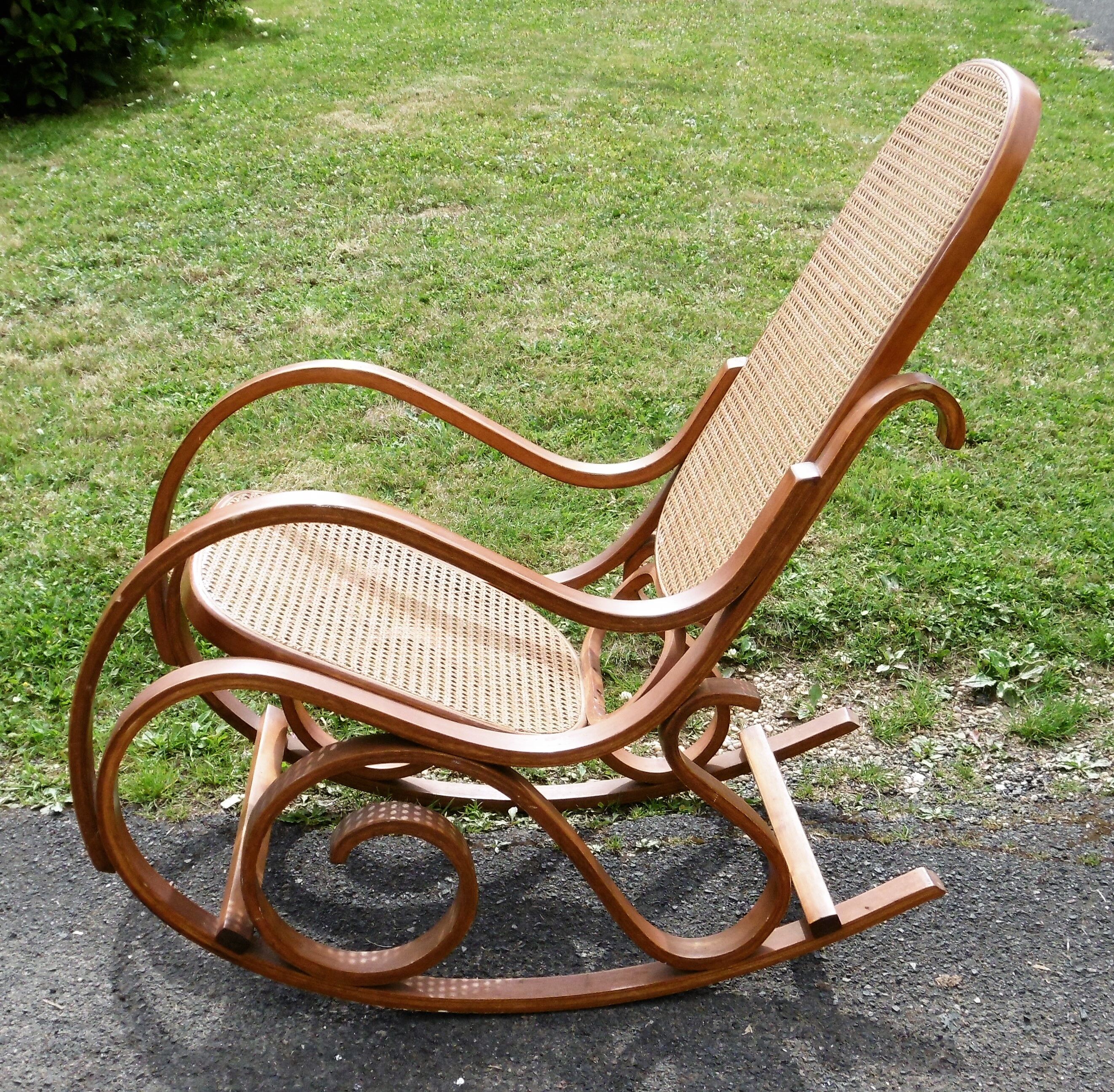 Rocking chair caned