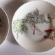 Set of 6 Françoise Saget plates "Stroll in Paris"