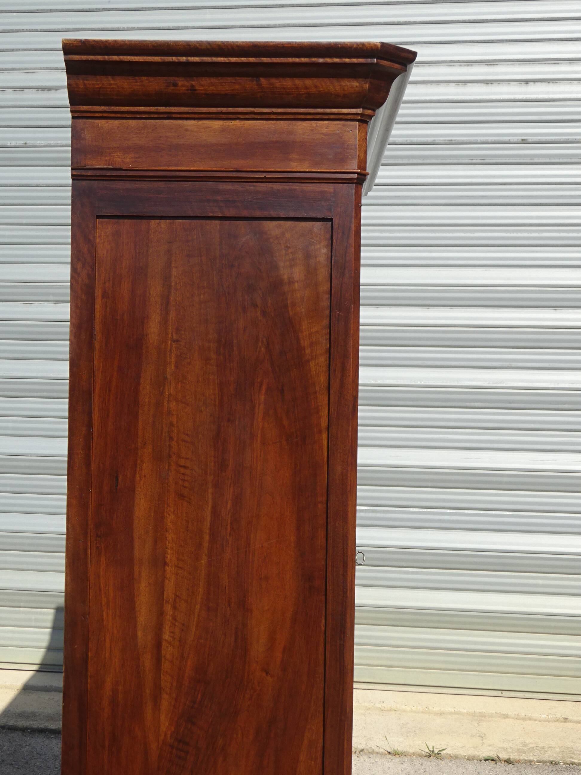 Large Louis Philippe wardrobe in solid walnut