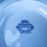 Old Sarreguemines earthenware compote dish, Bertha pattern