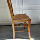 Straw and wood farm chair