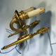 Pair of vintage gold wall sconces – Louis XVI style – Lighting fixture