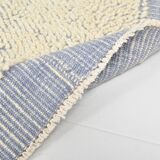 8x10 Blue & Beige Large Vintage Kilim Rug, 250x298Cm