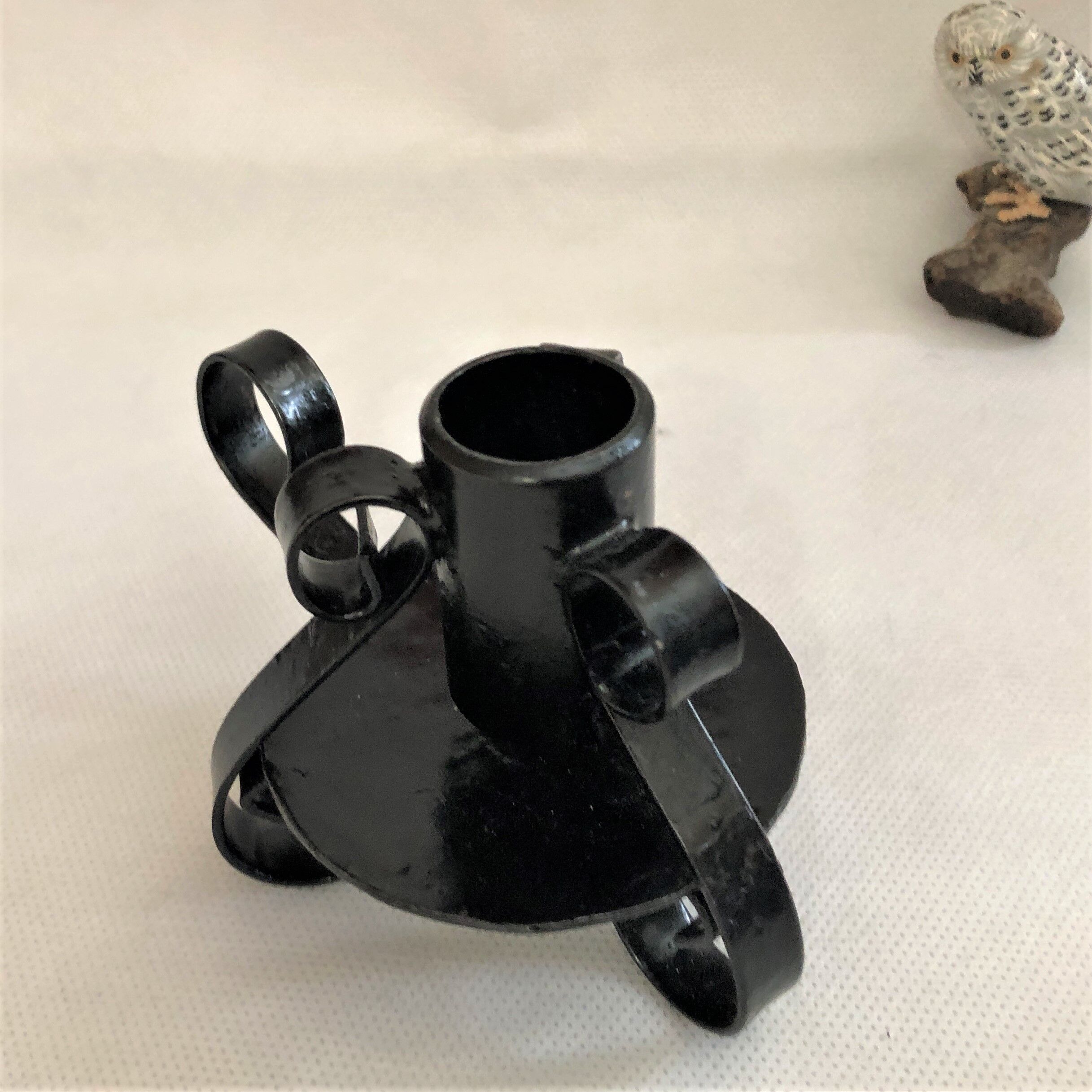 Hand candle holder handmade wrought wrought iron twisted