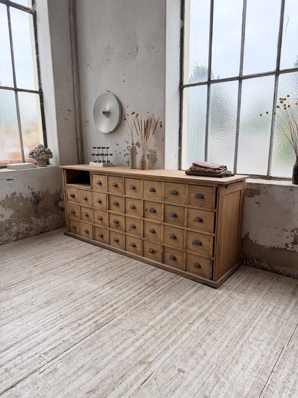 Meuble de métier pin XL années 50