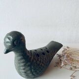 Bird-shaped vase signed Le potier Menton