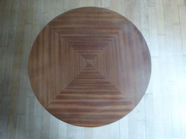 Round low table and glass 50s